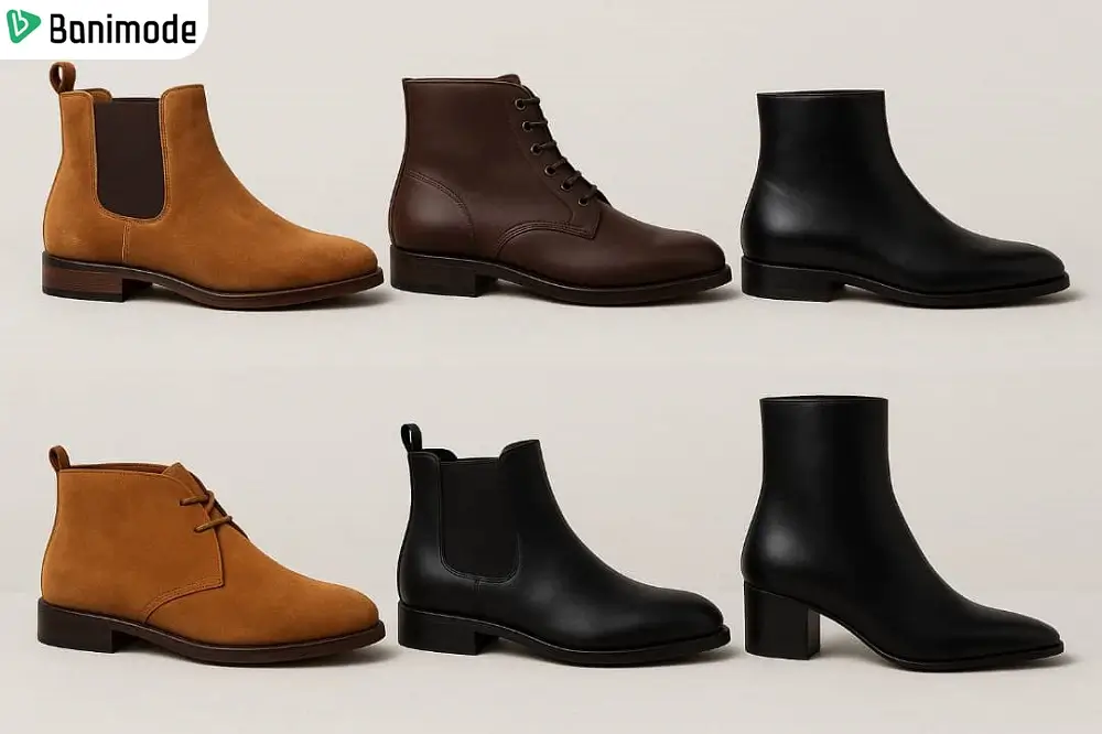 انواع نیم بوت مردانه