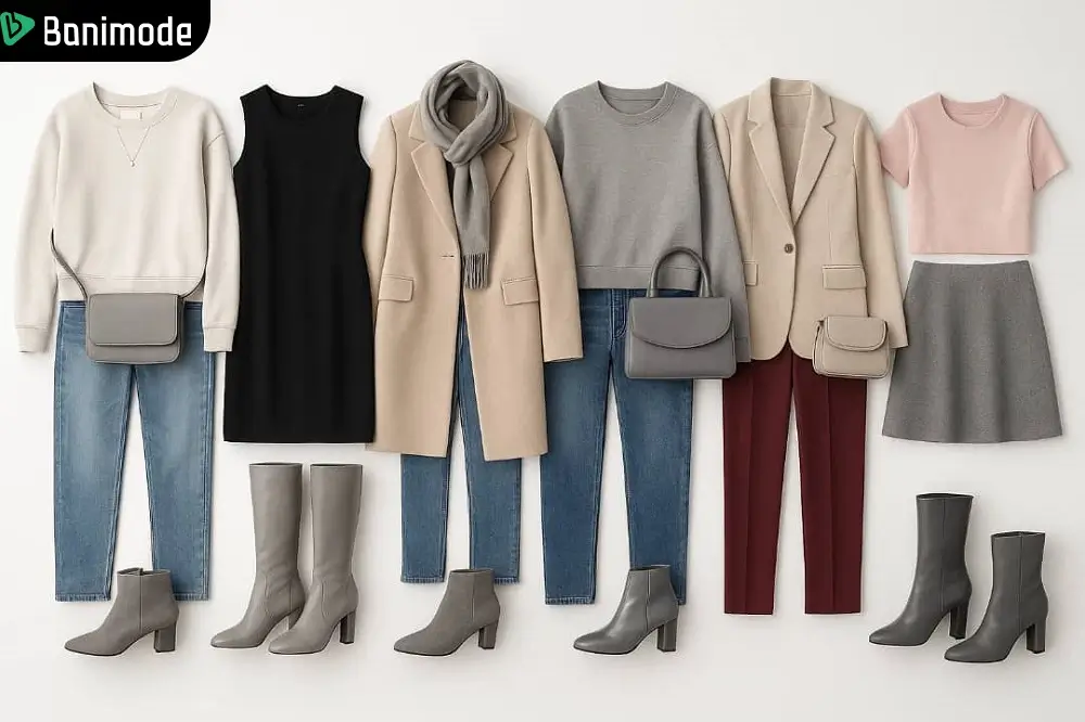 6 ایده برای ساخت استایل زنانه با بوت طوسی