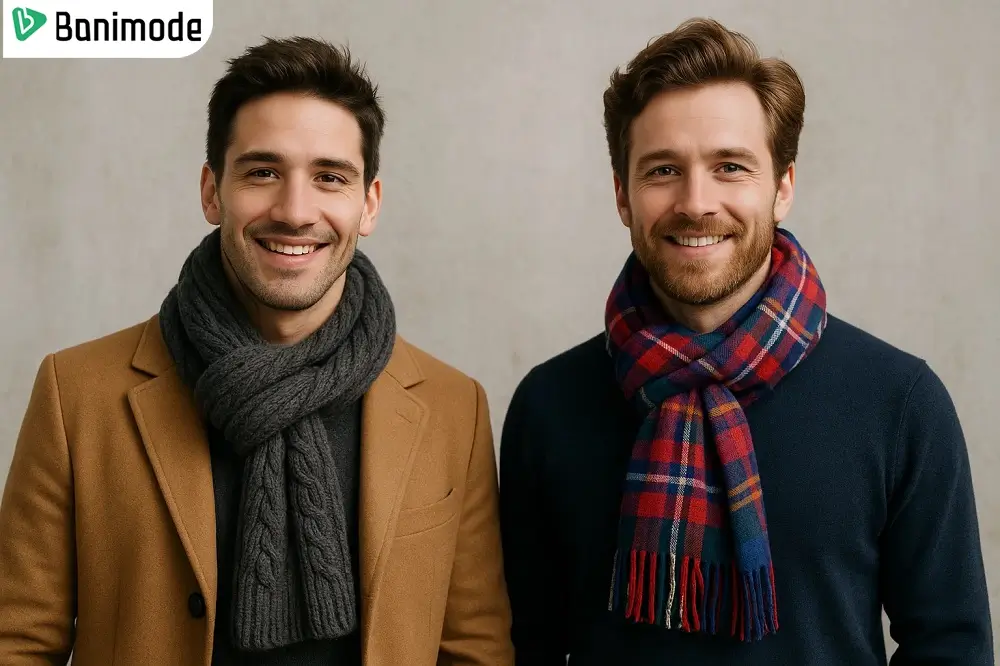 استایل زمستانی مردانه با شال گردن