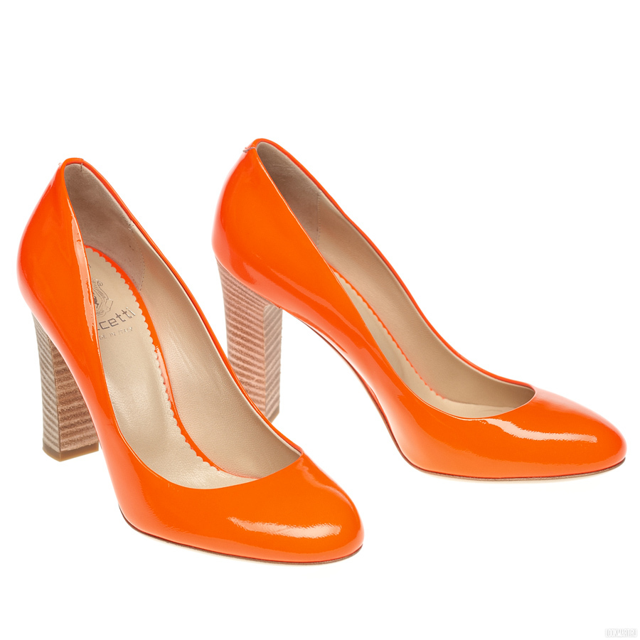 مدل کفش پاشنه بلند رنگ نارنجی