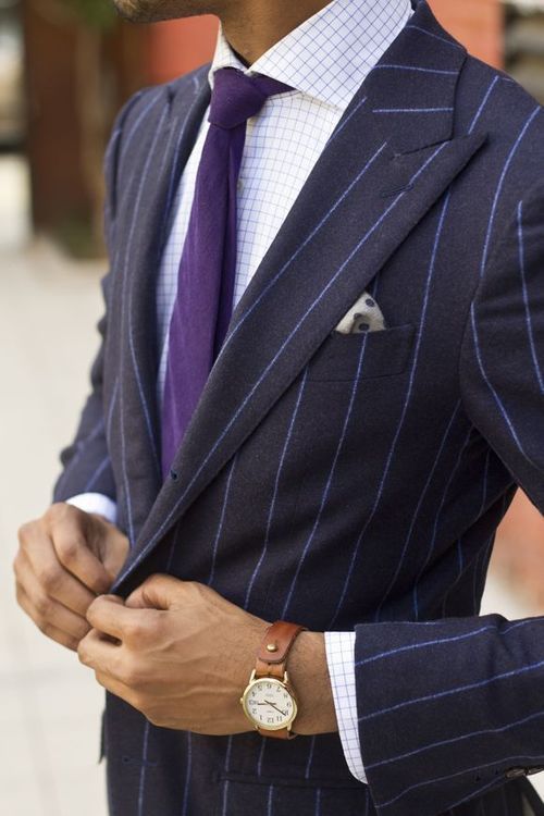 کت و شلوار پوشش مردانه راه راه رسمی
