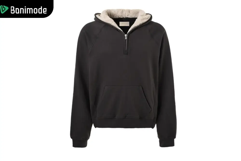 سویشرت مردانه نیم زیپ رنگ مشکی