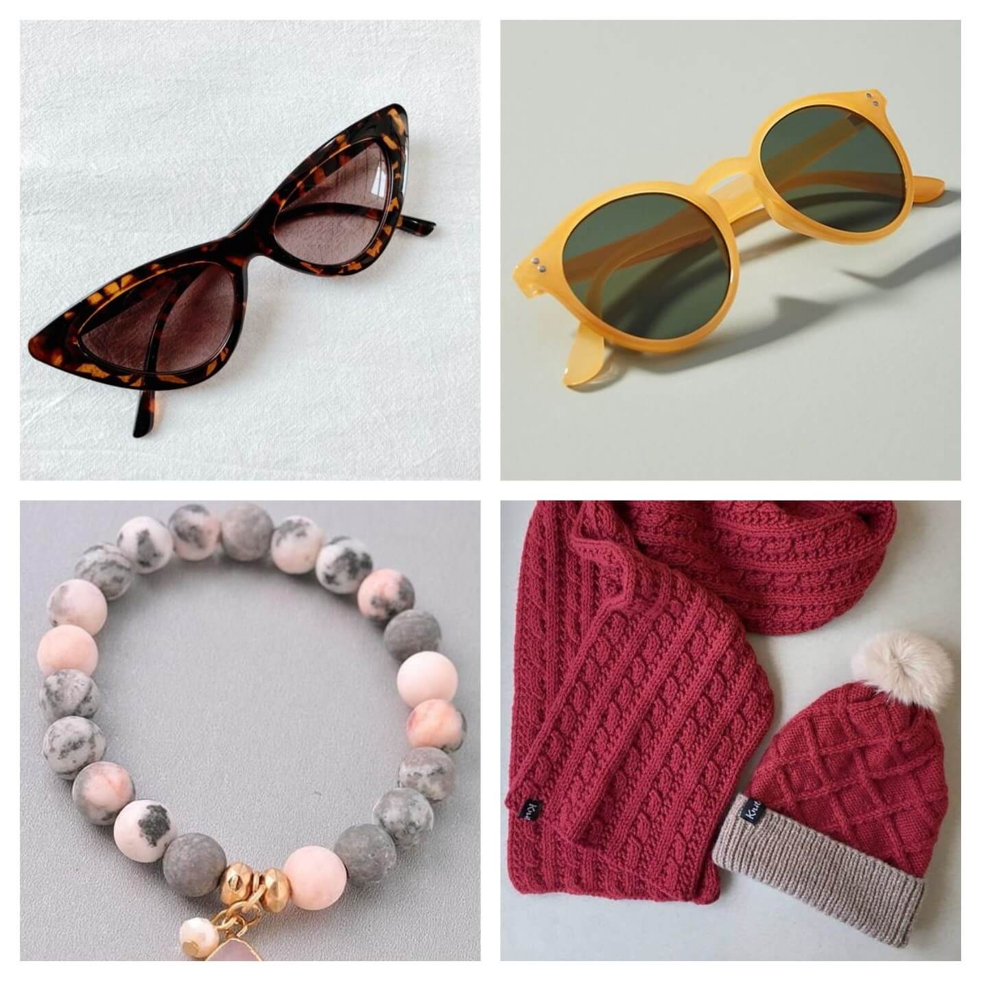 اکسسوری زنانه( عینک آفتابی، دستبند، شال و کلاه)