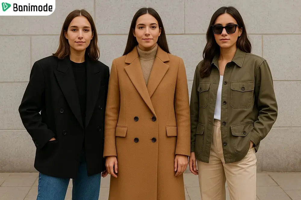 تصویری از 3 استایل زنانه با کت اورسایز، کتان و پالتو