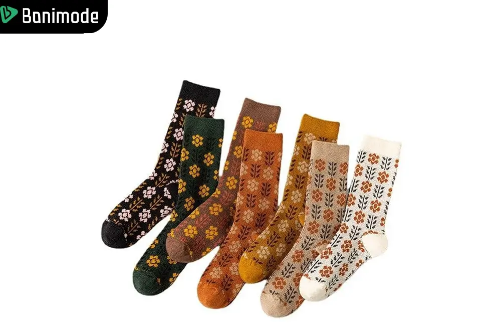 جوراب فانتزی گلدار و طبیعت