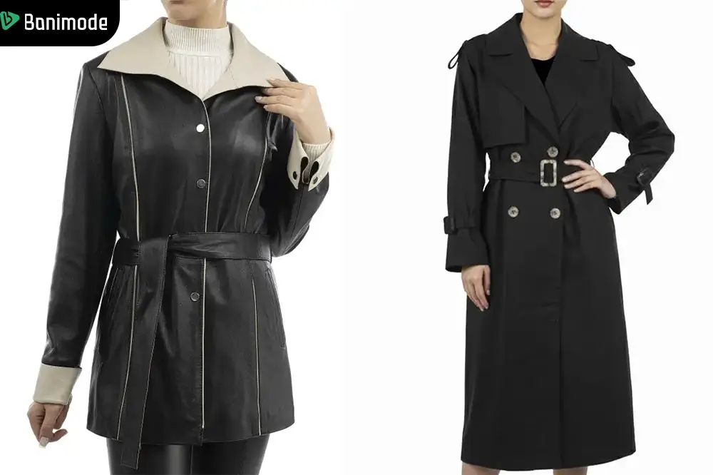 بارانی زنانه شیک و بارانی چرم