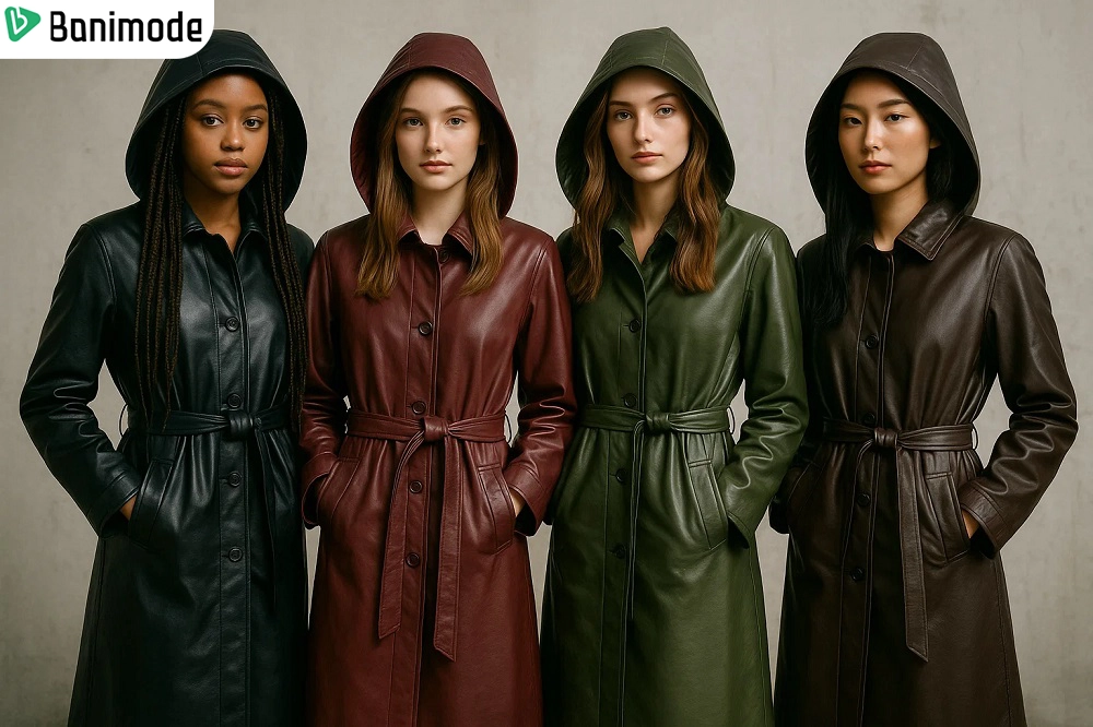 انواع استایل پاییزی زنانه با بارانی بلند