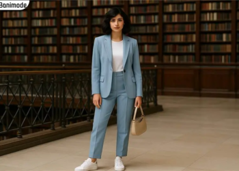 کت و شلوار آبی زنانه اسپرت