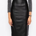 مدل دامن میدی چرم