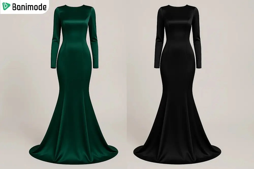 2 مدل لباس مجلسی ماکسی مدل ماهی آستین بلند