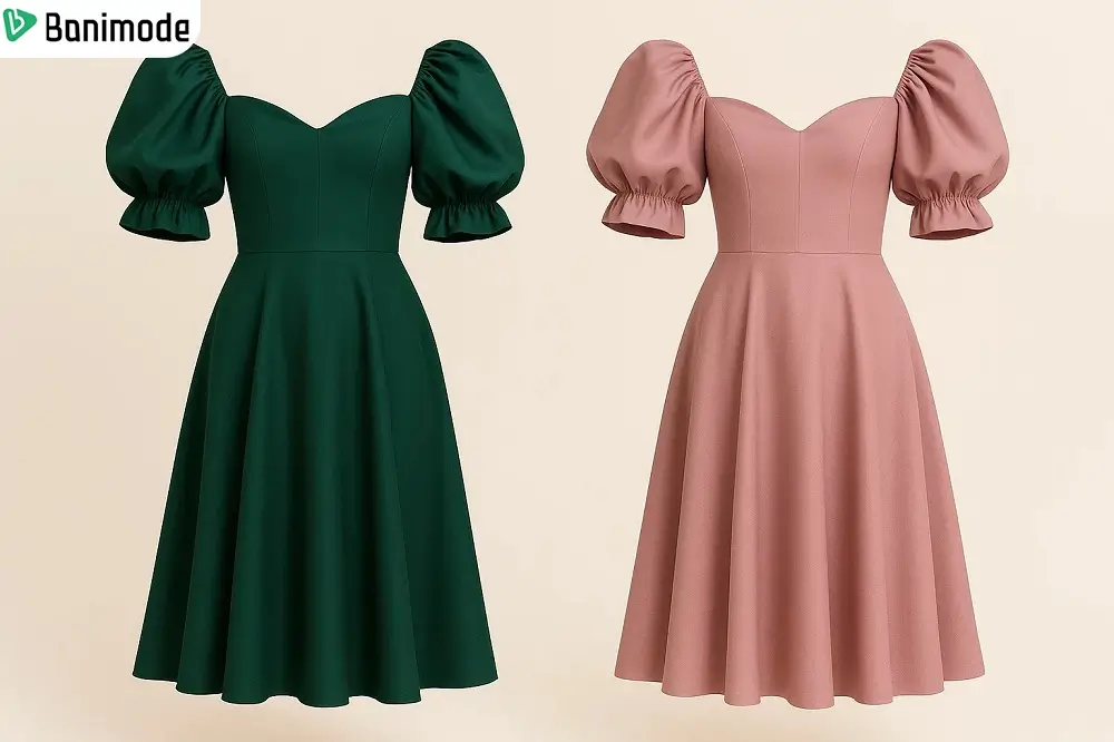 2 مدل لباس مجلسی آستین پفی