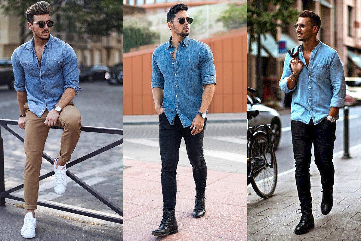 پیراهن جین مردانه جذاب و زیبا 