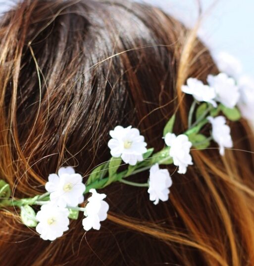 اکسسوری مو با گل طبیعی