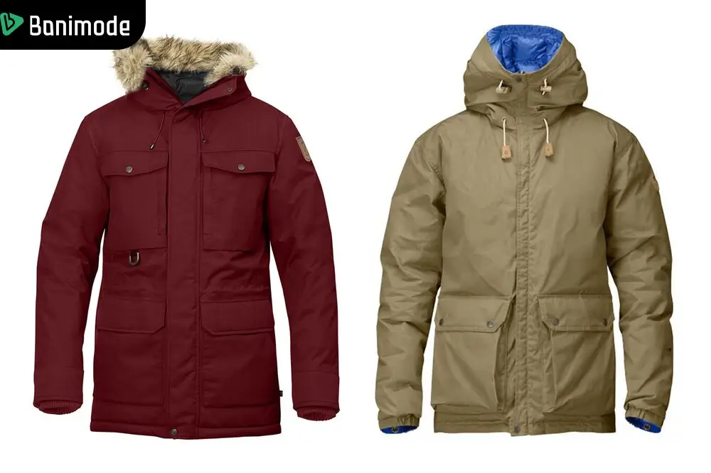 دو مدل کاپشن پارکا مردانه رنگ زرشکی و خاکی