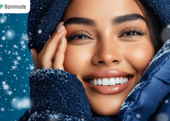 تصویر یک زن با پوست صاف و لبخند عمیق