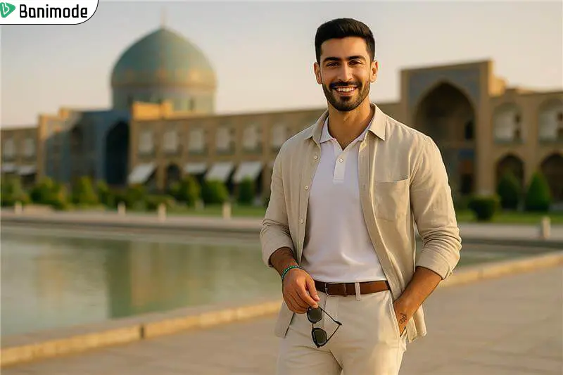 استایل اسمارت کژوال مردانه کرم رنگ