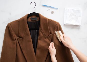 تمیز کردن پالتو با برس