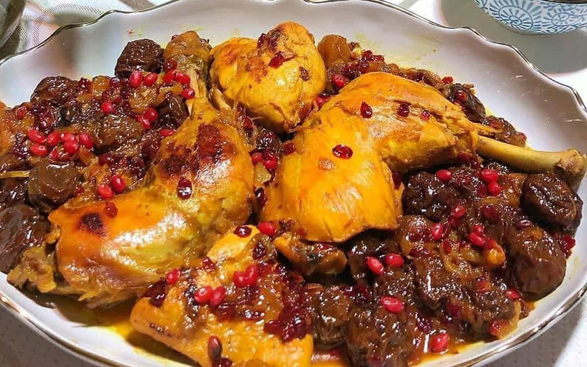 طرز تهیه  پلو با مرغ و آلو