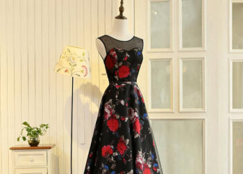 25 مدل پیراهن نخی گلدار بلند