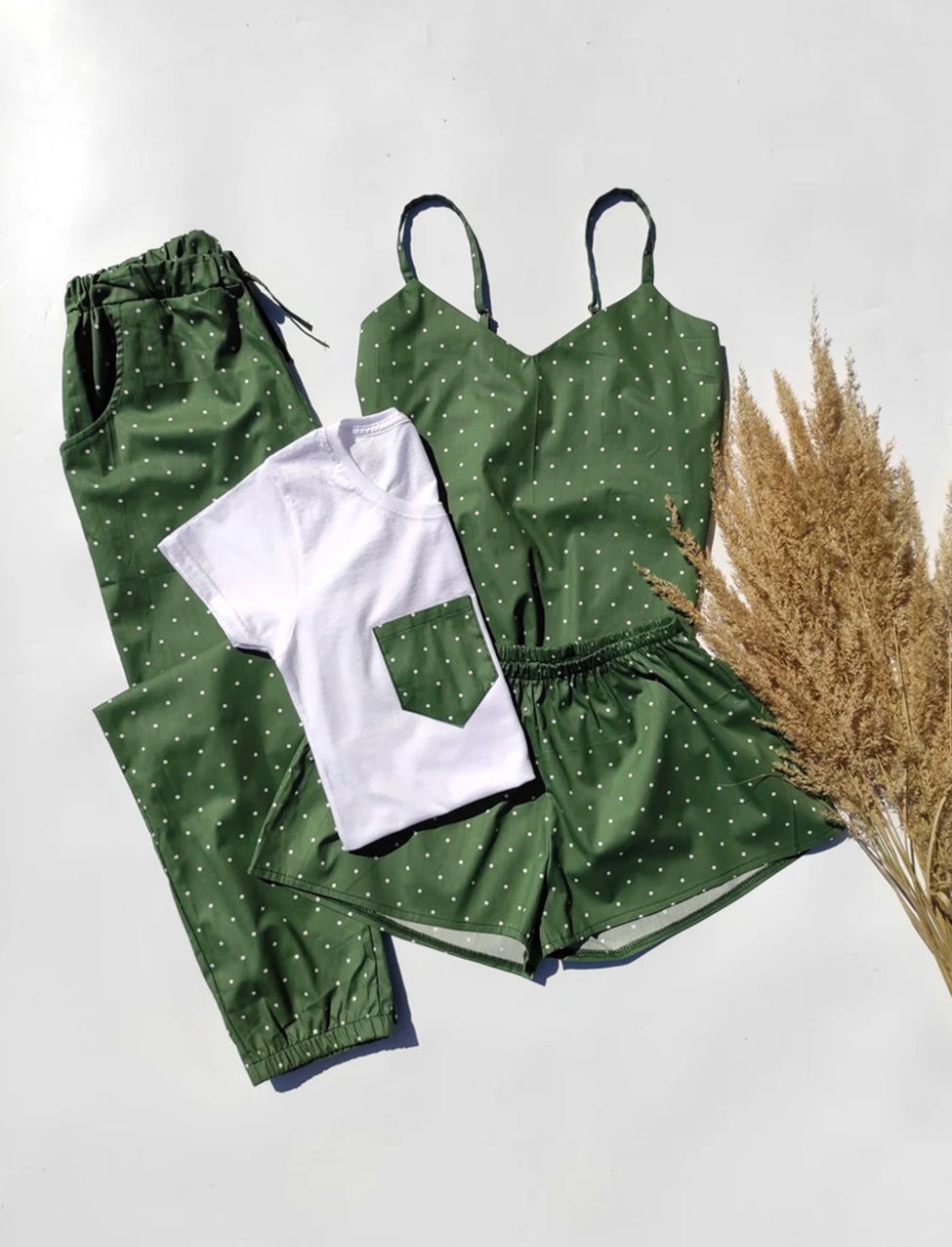 مدل لباس خواب زنانه رنگ سبز