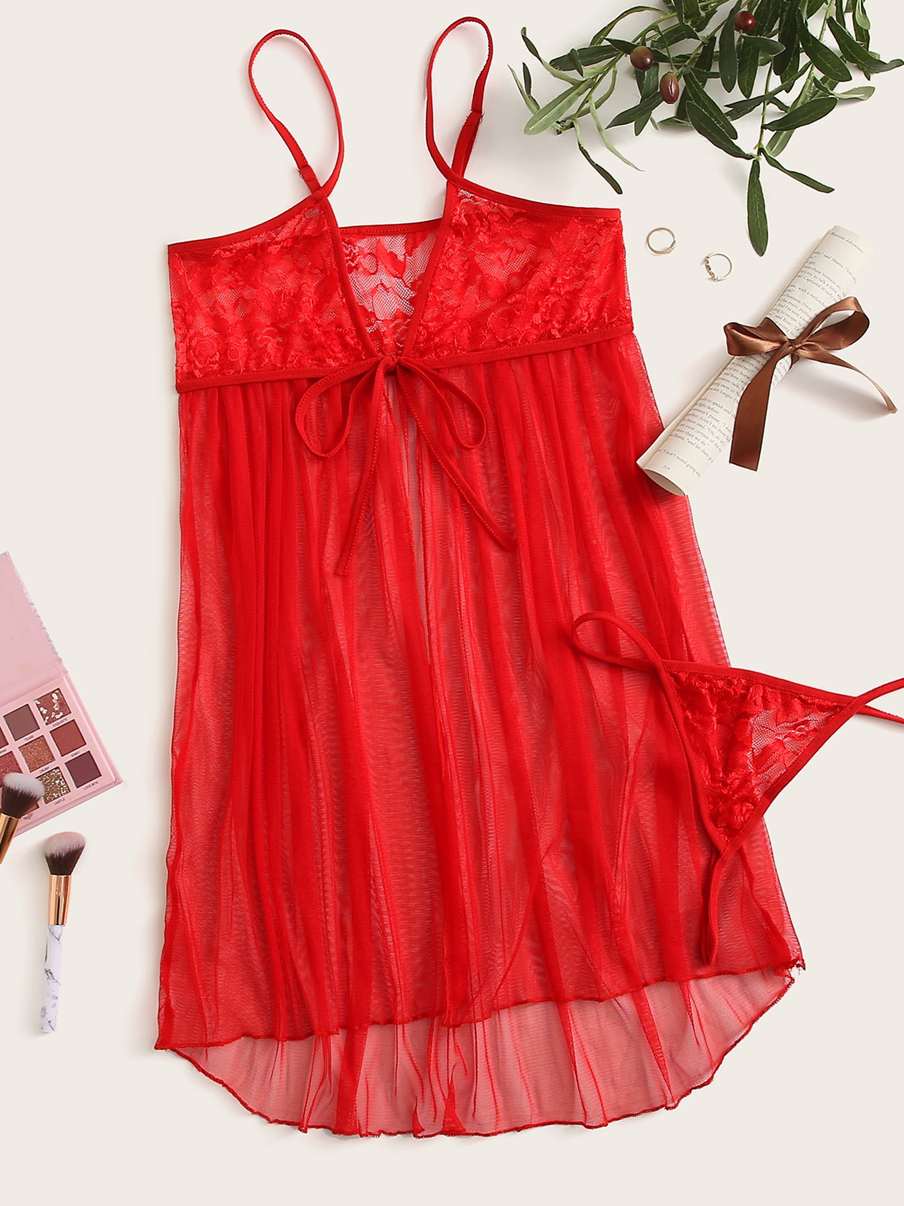 مدل لباس خواب زنانه رنگ قرمز