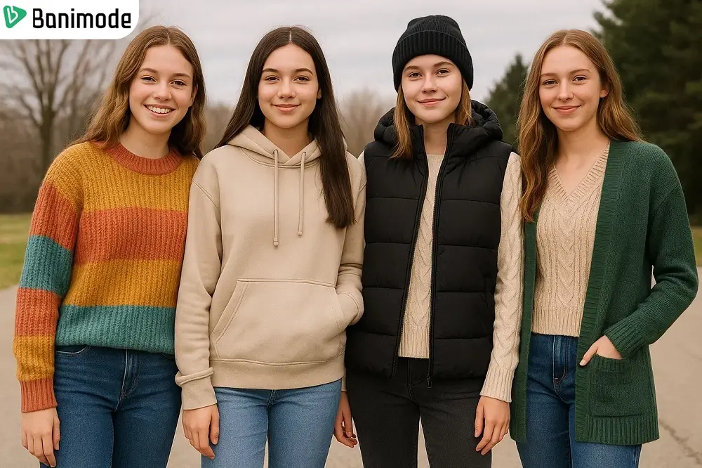 4 دختر نوجوان با استایلهای زمستانی