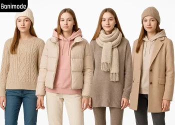 انواع استایل با لباس زمستانی دخترانه