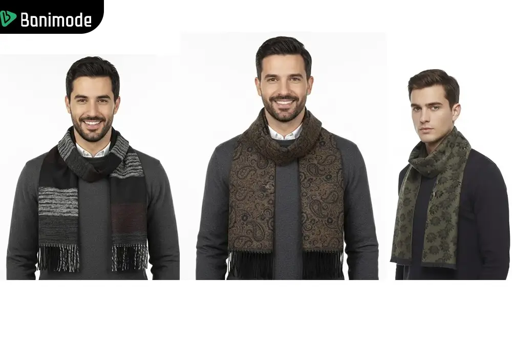 تصویری از 3 مرد با شال گردنهای متفاوت