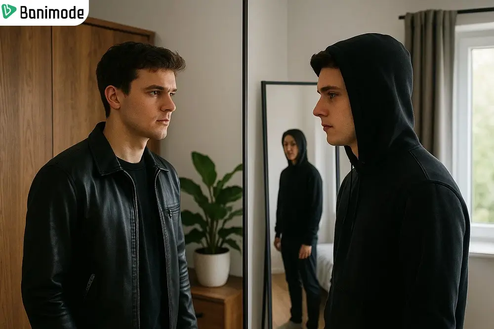 تصویر دو مرد با هودی و سویشرت