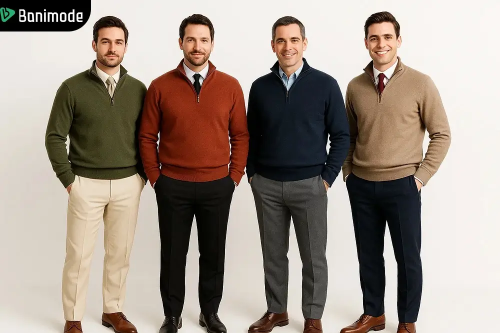 4 استایل پاییزی و زمستانه مردانه با دورس نیمزیپ