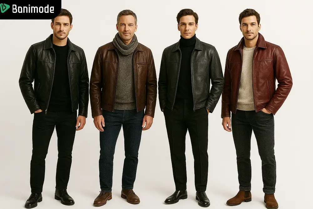استایل پاییزی زمستانه مردانه با کاپشن چرم