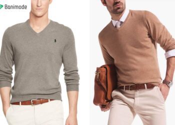 2 استایل مردانه با پلیور و پیراهن ست