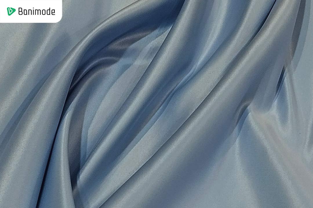 پارچه ساتن آبی آسمانی
