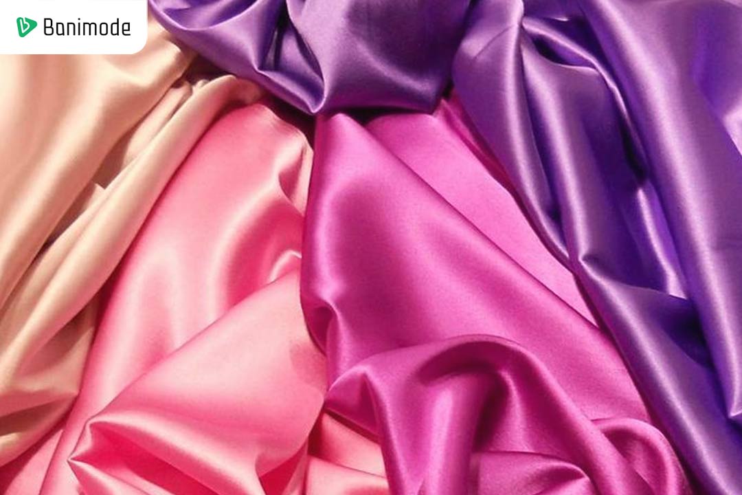 رنگبندی پارچه ساتن ابریشمی