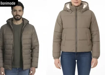 کاپشن مردانه و زنانه رنگ خاکی