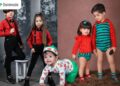 تصویری از تعدادی کودک با لباسهای یلدایی