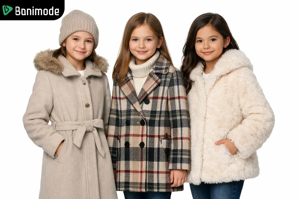 3 دختر 10 ساله که پالتو پوشیدند