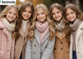 تصویری از 5 دختر بچه 10 سال که پالتو پوشیدند