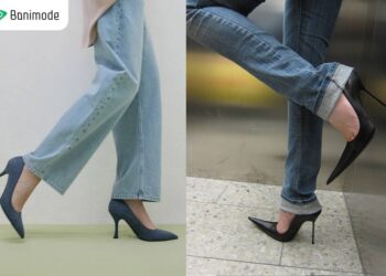 ست کردن کفش پاشنه بلند با شلوار جین