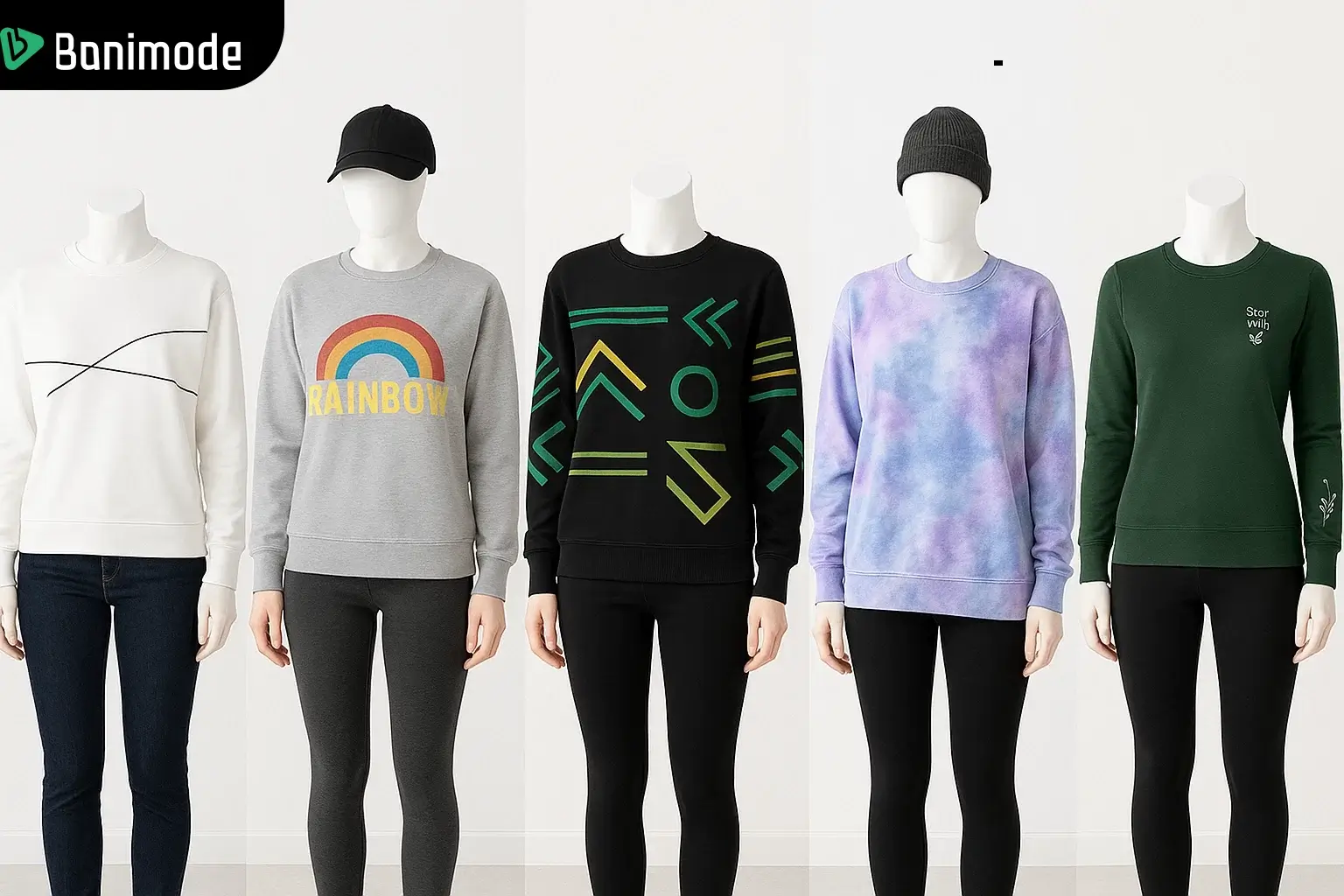 انواع سویشرتهای زنانه خاص با طراحی منحصر به فر د و گرافیکی