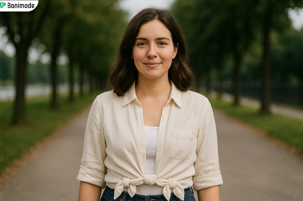 مدل گره شومیز زنانه دو گره