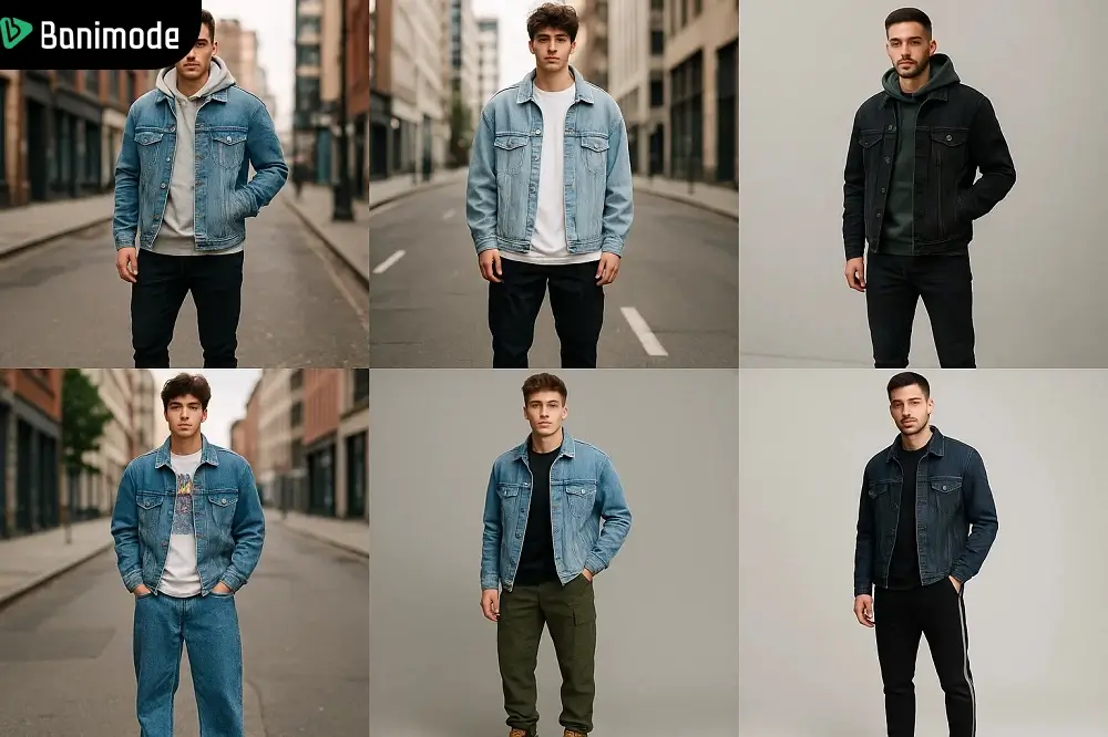 مدل‌های مختلف استایل خیابانی مردانه با کت جین