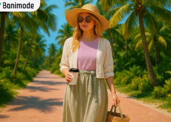 دختری با استایلی تابستانه در استوا