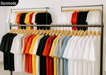 تیشرت های مردانه در رنگ های مختلف بر روی رگال