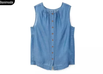 تاپ زنانه جین آبی رنگ