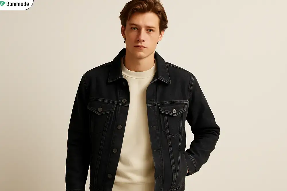 استایل کت جین مشکی با سویشرت(دورس) کرم رنگ-تصویر توسط هوش مصنوعی تولید شده است.