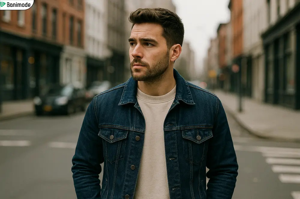 استایل کت جین تیره با سوئیشرت(دورس) رنگ روشن- تصویر تولید شده توسط هوش مصنوعی