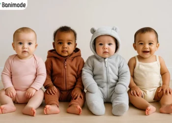 تصویری از 4 نوزاد با لباسهای مختلف