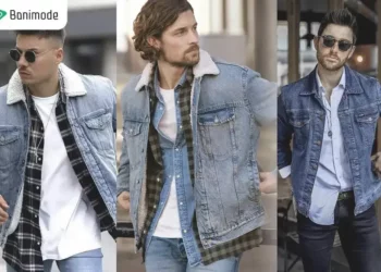 تصویری از 3 مرد با کت جین