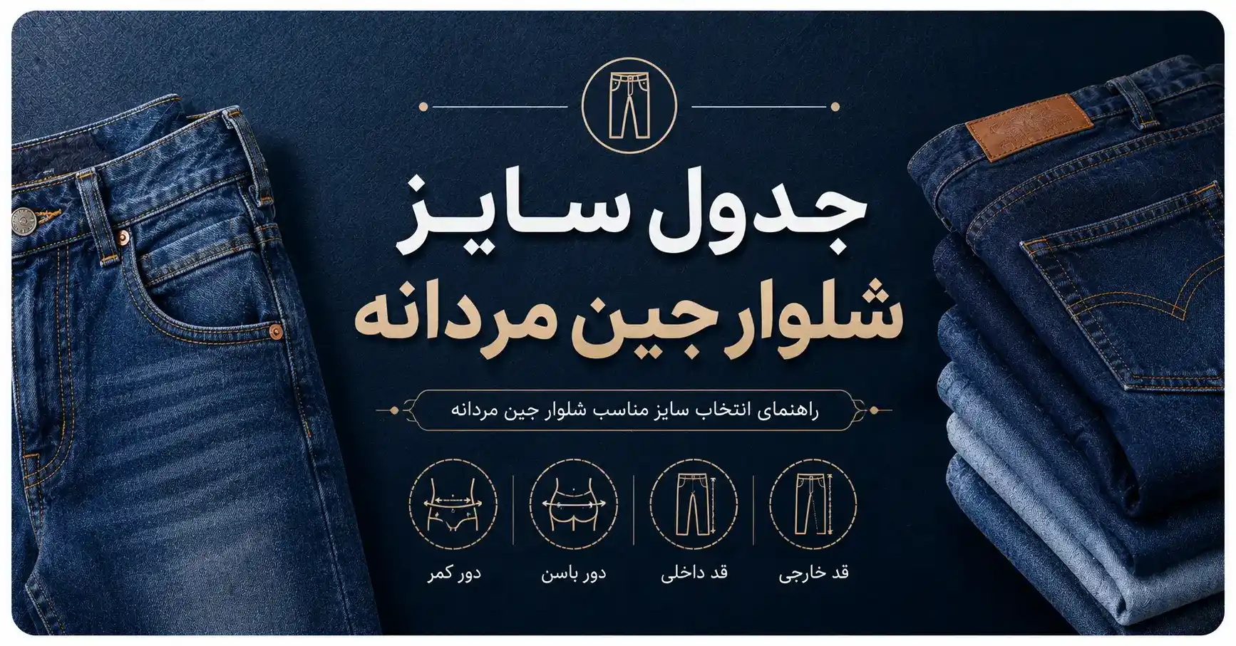 جدول سایز شلوار جین مردانه